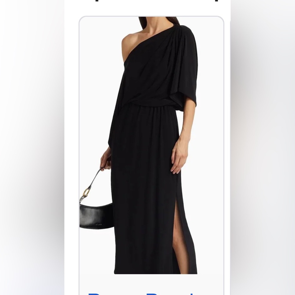 Ramy Brook Carlina black off the shoulder long sleeve dress